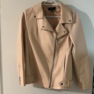 Forever 21 Beige/ light pink Faux Leather Jacket